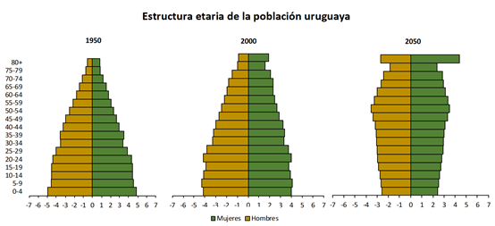Estructura etárea de la población uruguaya